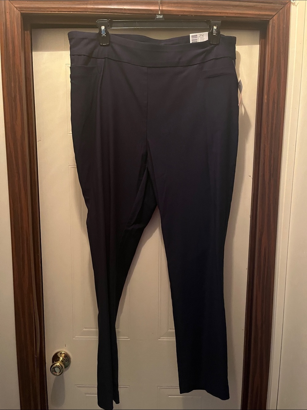 Kim Rogers Navy Blue Women’s Straight Leg Dress Pants